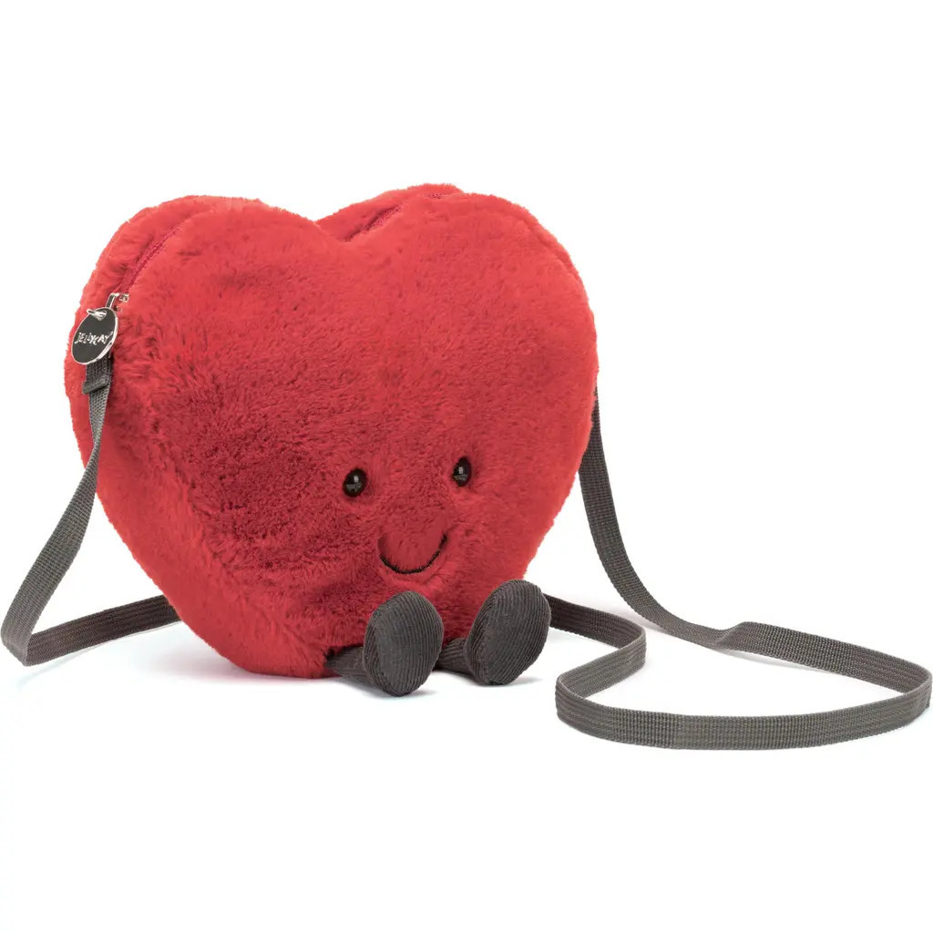 Jellycat Amuseable Heart Plush Crossbody Bag in Red at Nordstrom | Nordstrom