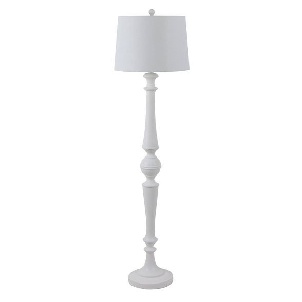 59.5" Shelby Resin Floor Lamp Satin White - Decor Therapy | Target