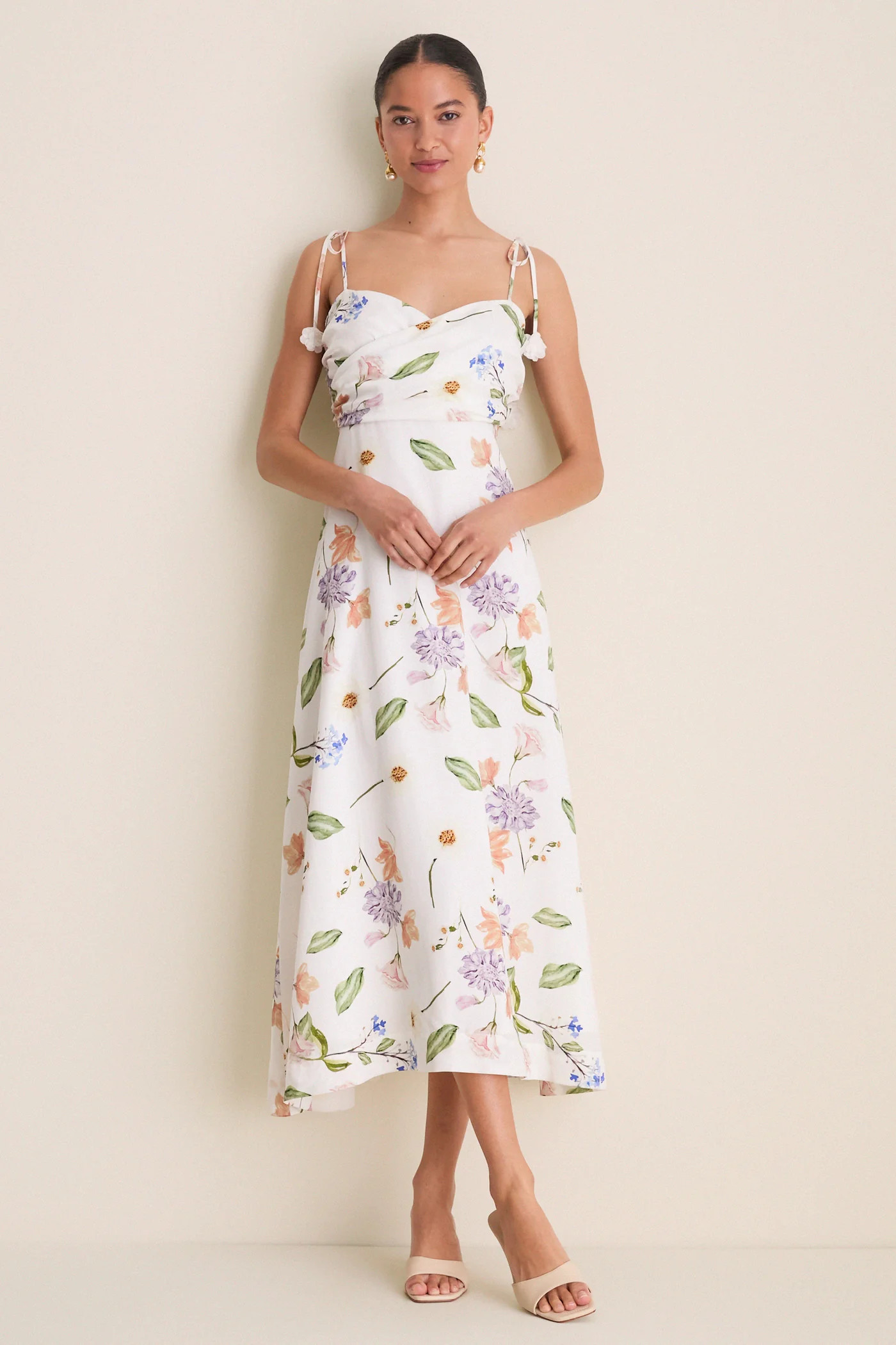 White Wildflower Floral Zinnia Maxi Dress | Tuckernuck (US)