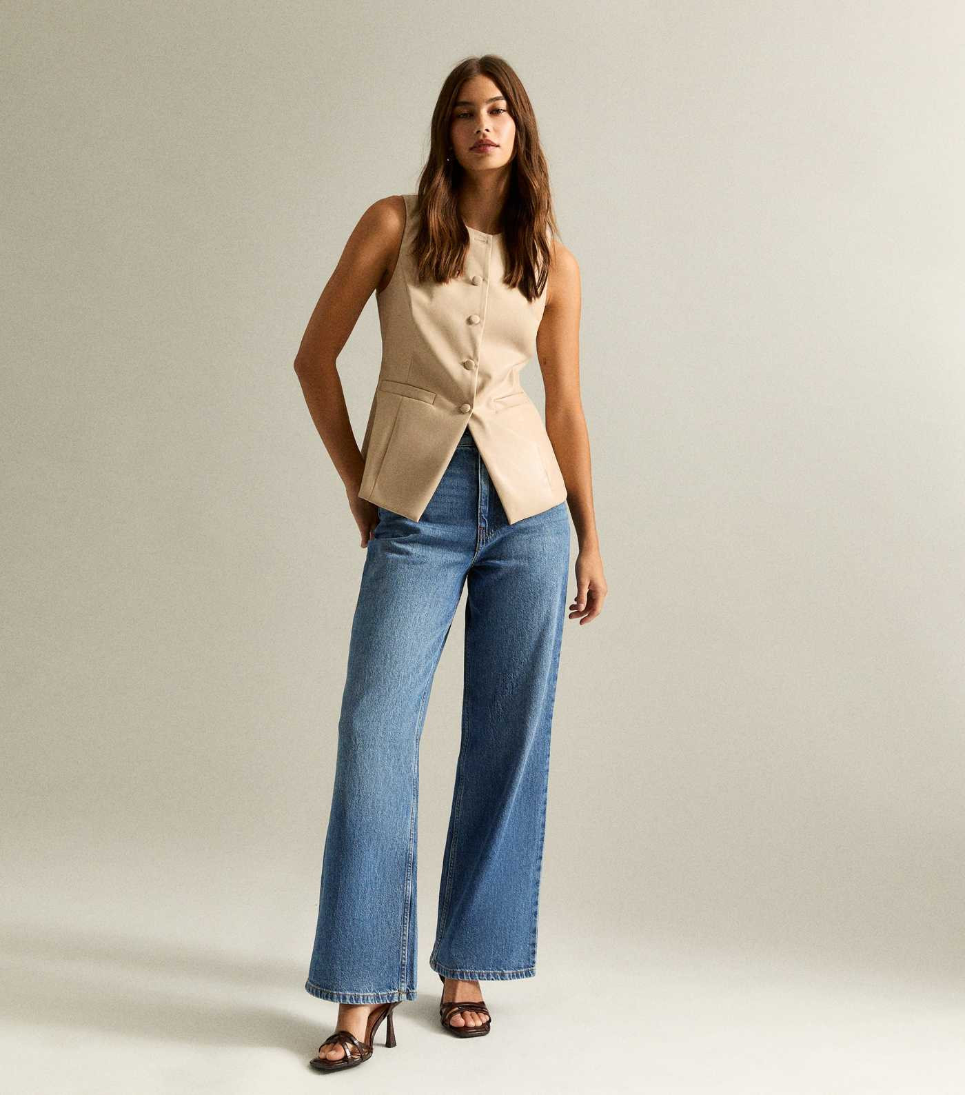 Blue Adalae High Waisted Wide Leg Jeans | New Look | New Look (UK)