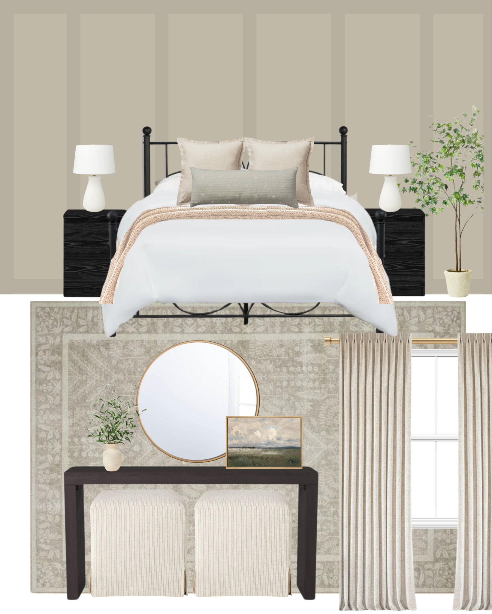 Affordable guest bedroom, guest bedroom, bedroom, rug, curtains, throw pillows, console table

#LTKHome #LTKSaleAlert #LTKFindsUnder100