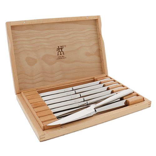 J.A. HENCKELS INTERNATIONAL - ZWILLING 8-pc Stainless Steel Steak Knife Set w/Presentation Case - Bl | Best Buy U.S.