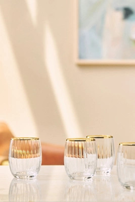 Waterfall Stemless Wine Glasses, Set of 4 | Anthropologie (US)