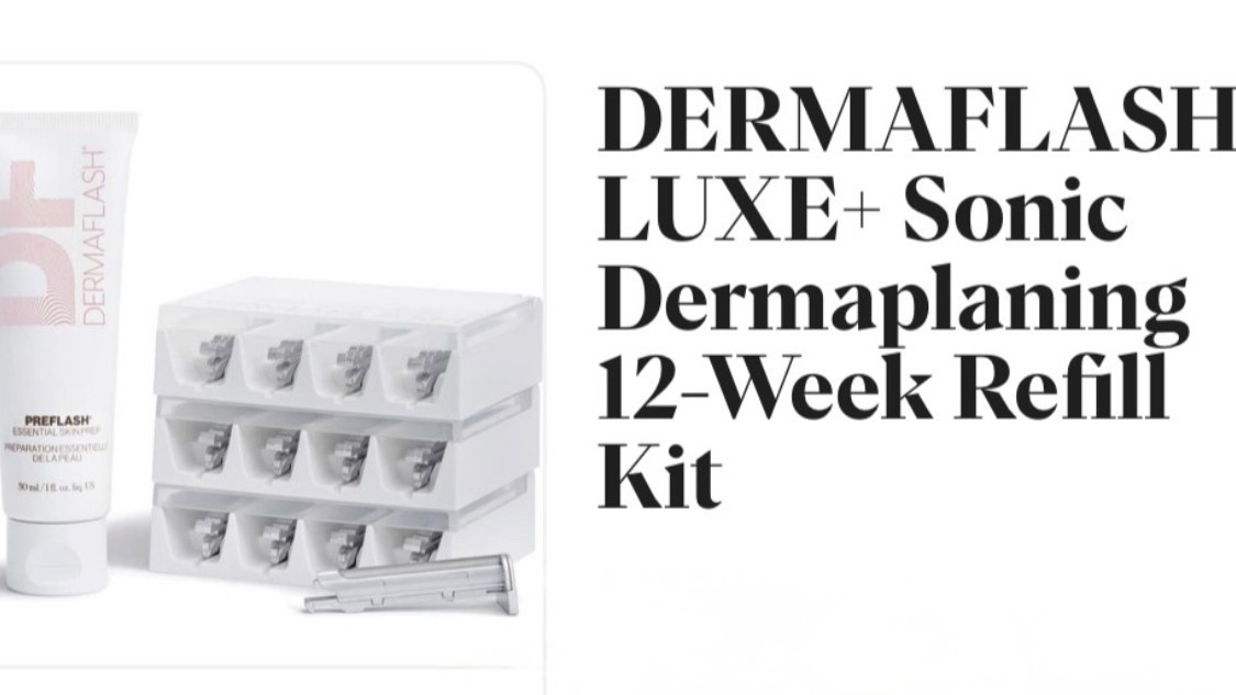 Dermaflash Dermaplaning Refill
A Refill Kit for the iconic DERMAFLASH LUXE+ Sonic Dermaplaning device, with everything you need for safe and gentle exfoliation and peach fuzz removal. It helps improve the health of your skin, enhance skin-care absorption and create a flawless canvas for makeup application. 

#LTKBeauty #LTKselfcare #LTKSaleAlert