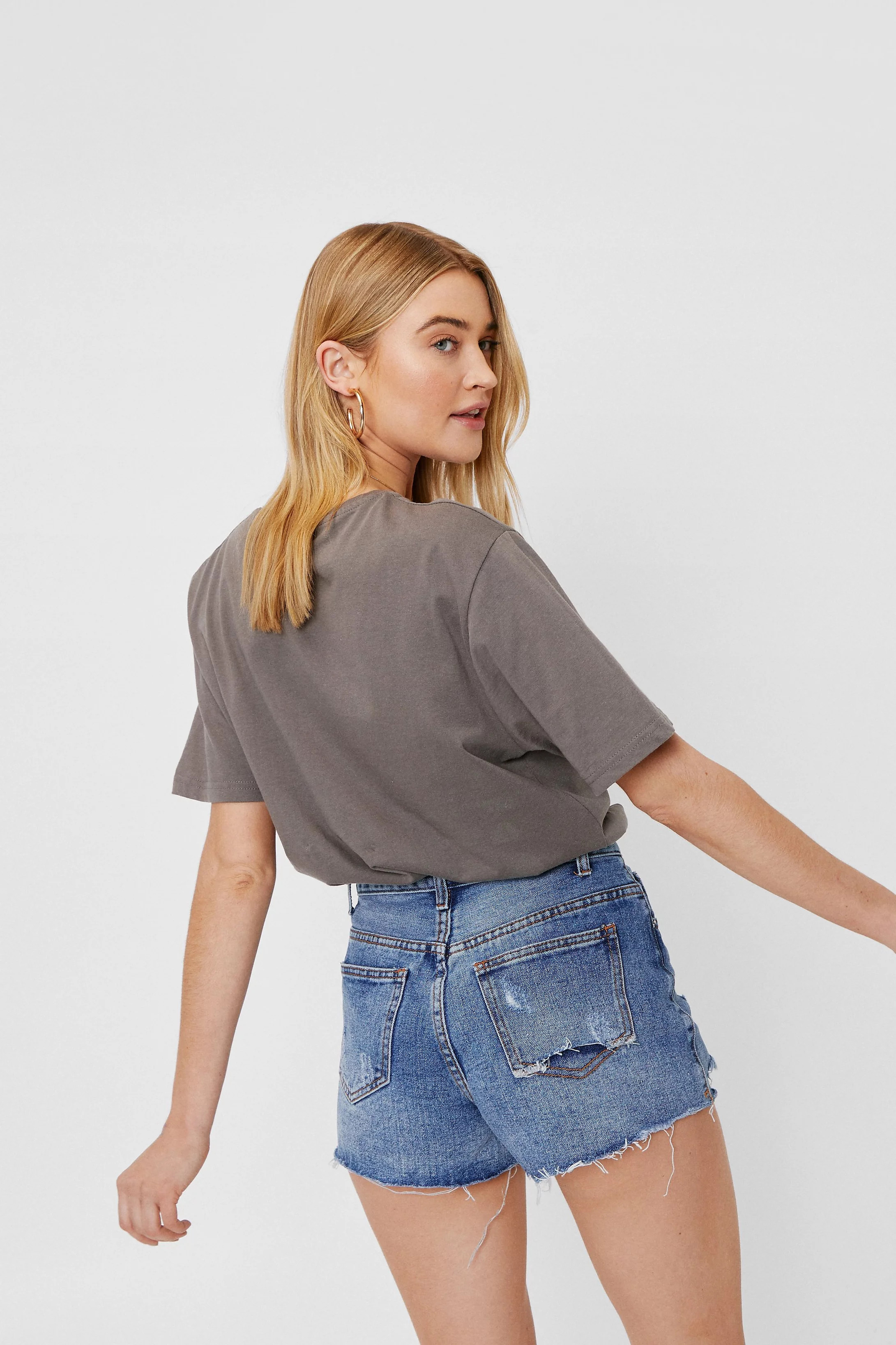 Distressed Hem Denim Shorts | NastyGal (UK, IE)