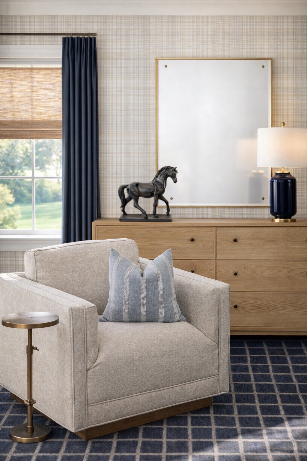 Timeless bedroom with neural and navy elements 

#bedroom #ralphlauren #plaid #boys #lids 

#LTKSaleAlert #LTKHome #LTKKids