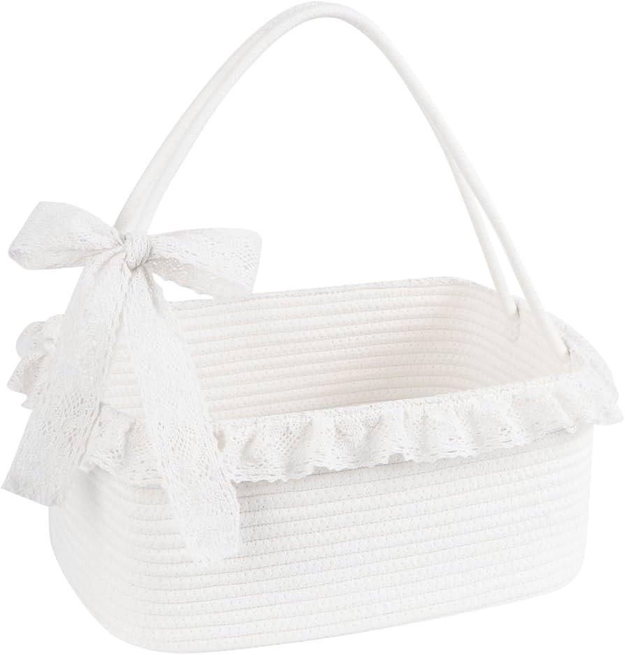 OIAHOMY Gift Basket with Long Handles, Large Woven Baskets for Gifts with Gift Bag, Ribbons and L... | Amazon (US)