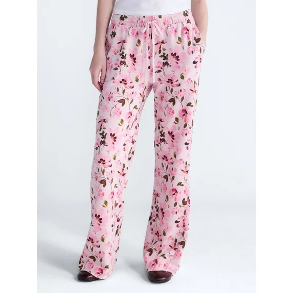 Scoop Women’s and Women's Plus Mineral Washed Fleece Flare Leg Sweatpants, Sizes XS-4X | Walmart (US)
