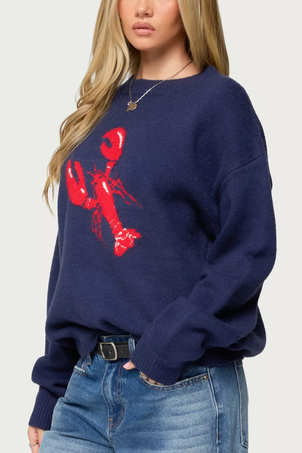 Edikted Don't Be Shellfish Knit Sweater | Urban Outfitters (US and RoW)