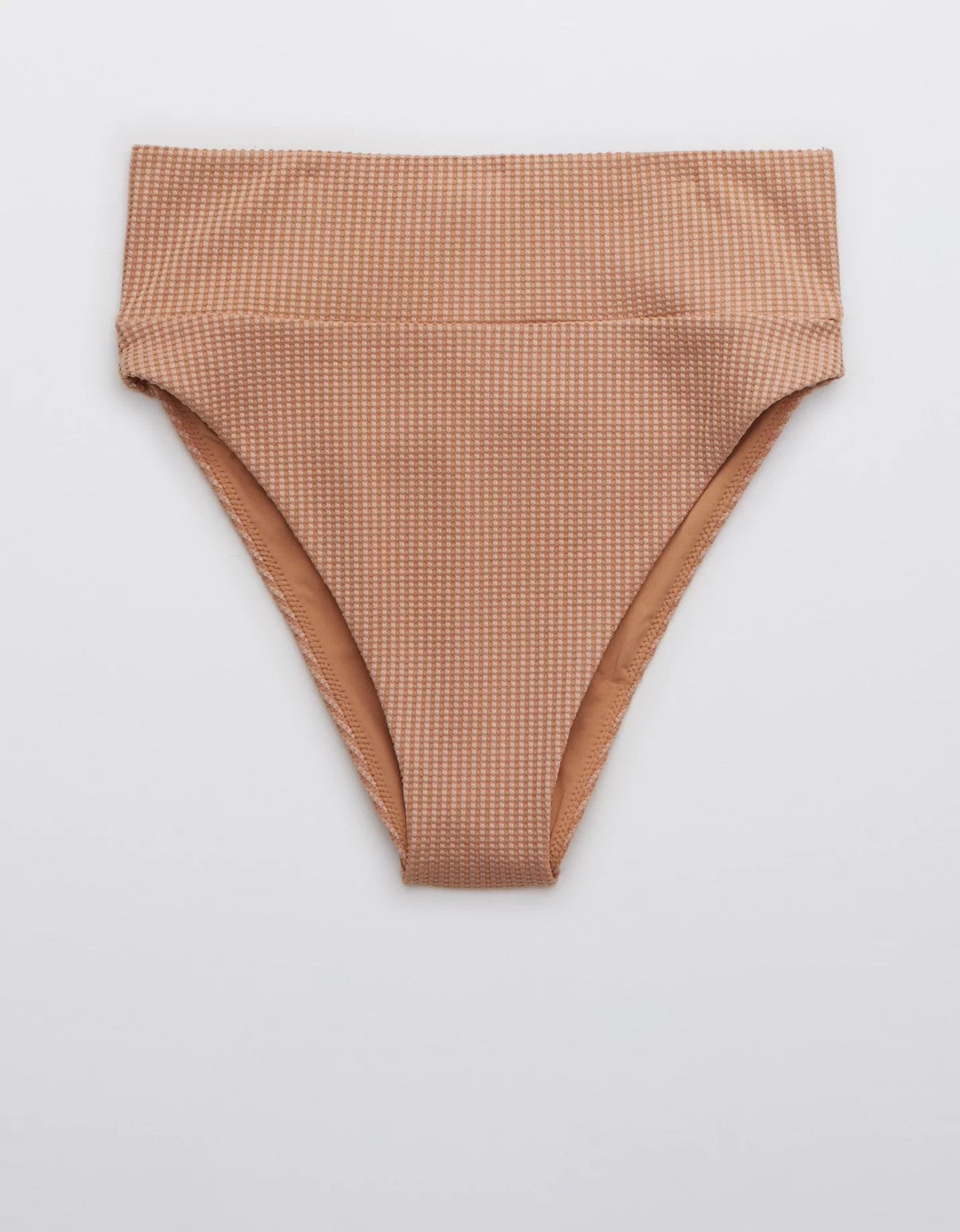 Aerie Waffle High Cut Cheeky Bikini Bottom | American Eagle Outfitters (US & CA)