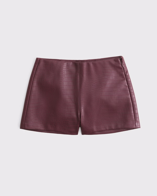 Women's Stretch Vegan Leather Micro Short | Women's Clearance | Abercrombie.com | Abercrombie & Fitch (US)