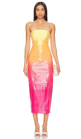 Malibu Strapless Dress in Tropical | Revolve Clothing (Global)
