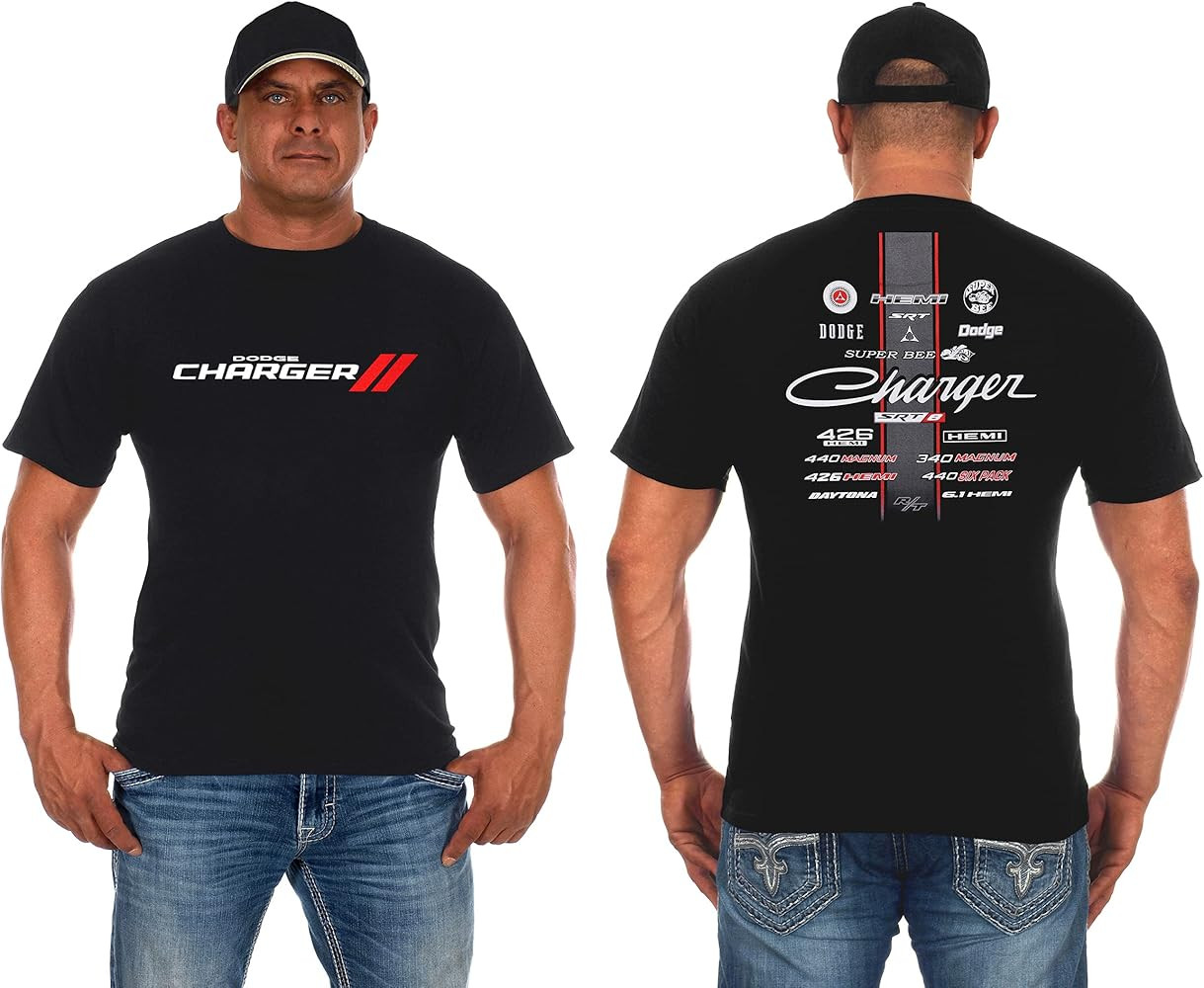 JH DESIGN GROUP Men's Dodge Charger T-Shirt Short Sleeve Crew Neck Shirt | Amazon (US)