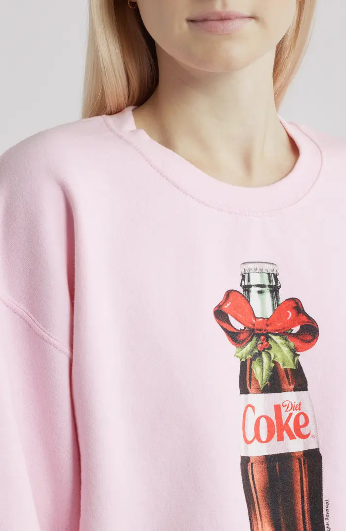 Diet Coke Bottle Bow Fleece Sweatshirt | Nordstrom
