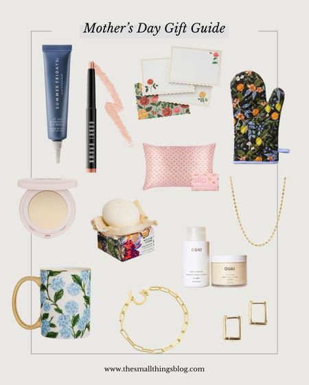 Gifts for the mom or mother figure in your life. Everything from lotion bars to beauty products to jewelry. Everything you need for mother’s day. 

Use code SmallThings10 at Miranda Frye for 10% off and free shipping. 

Use code Kate20 for 20% off products at Rifle Paper Co. 

#LTKGiftGuide