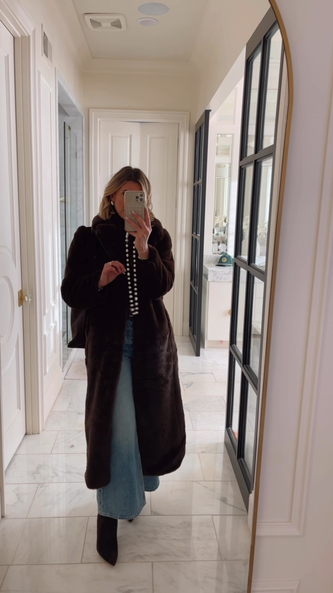 Obsessed with this chocolate faux fur- on sale for Black Friday! 