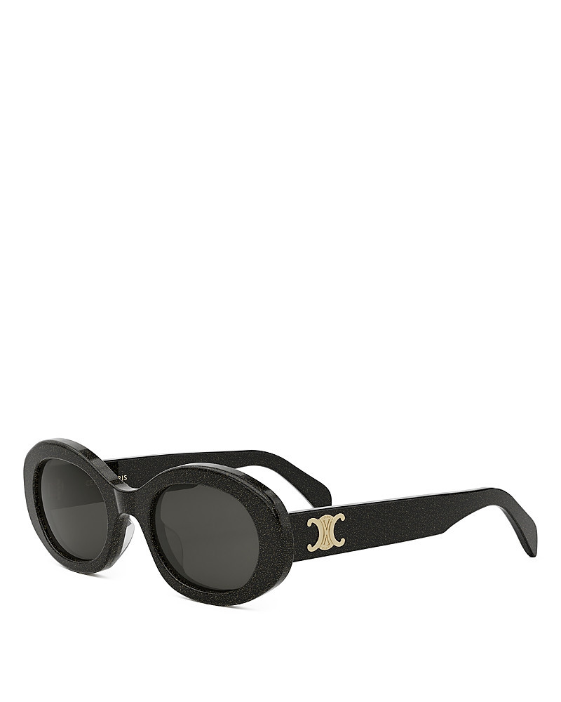 Celine Glitter Triomphe Oval Sunglasses, 52mm | Bloomingdale's (US)