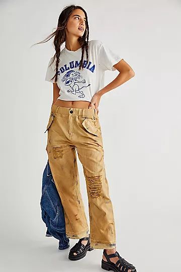 Freddie Distressed Pants | Free People (Global - UK&FR Excluded)