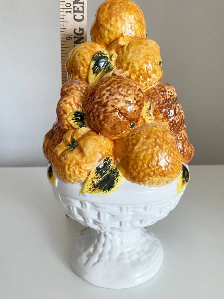 Vintage Ceramic Orange Fruit Topiary Centerpiece  Italy Italian  | eBay | eBay US