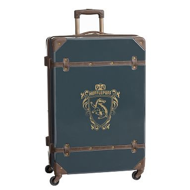 Harry Potter™ Hard-Sided Hufflepuff™ Checked Spinner Suitcase | Pottery Barn Teen | Pottery Barn Teen