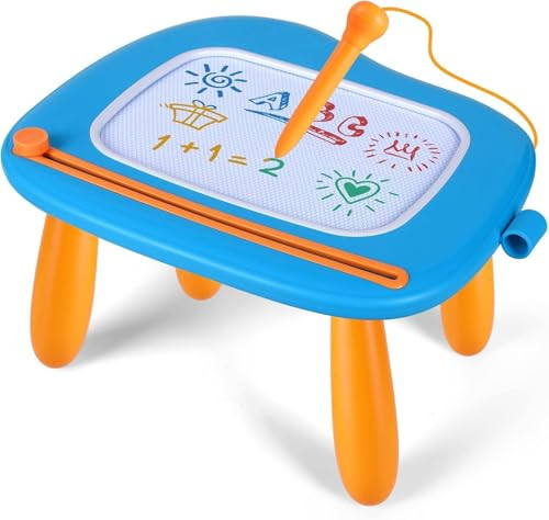 Smasiagon Magnetic Drawing Board for Kids - Toddler Toys for Age 1-2 Boys Girls - Educational Learning Toys for 1 2 3 Year Old Baby Birthday Gifts (Blue) | Amazon (US)