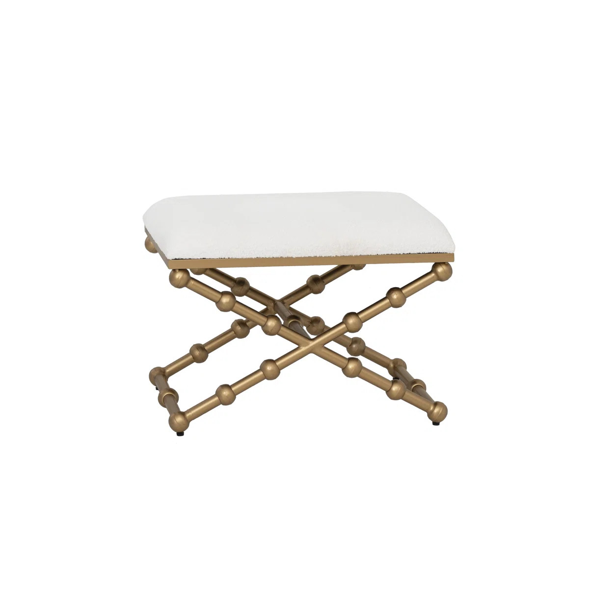 Campaign Pippa 24" W Cotton Boucle Upholstered Stool | Wayfair North America
