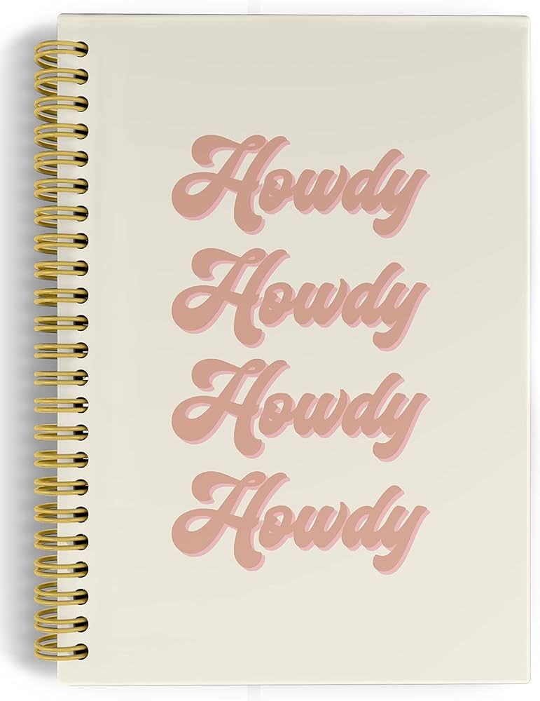 HUYAW Preppy Howdy Western Cowgirl Hats Spiral Journal Notebooks 5.5×8.3 inch Ruled Pages Office... | Amazon (US)