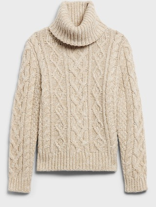 Cable-Knit Turtleneck Sweater | Banana Republic (US)