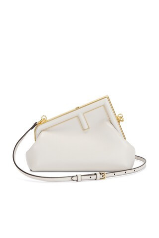 Fendi First Shoulder Bag in White | FWRD 