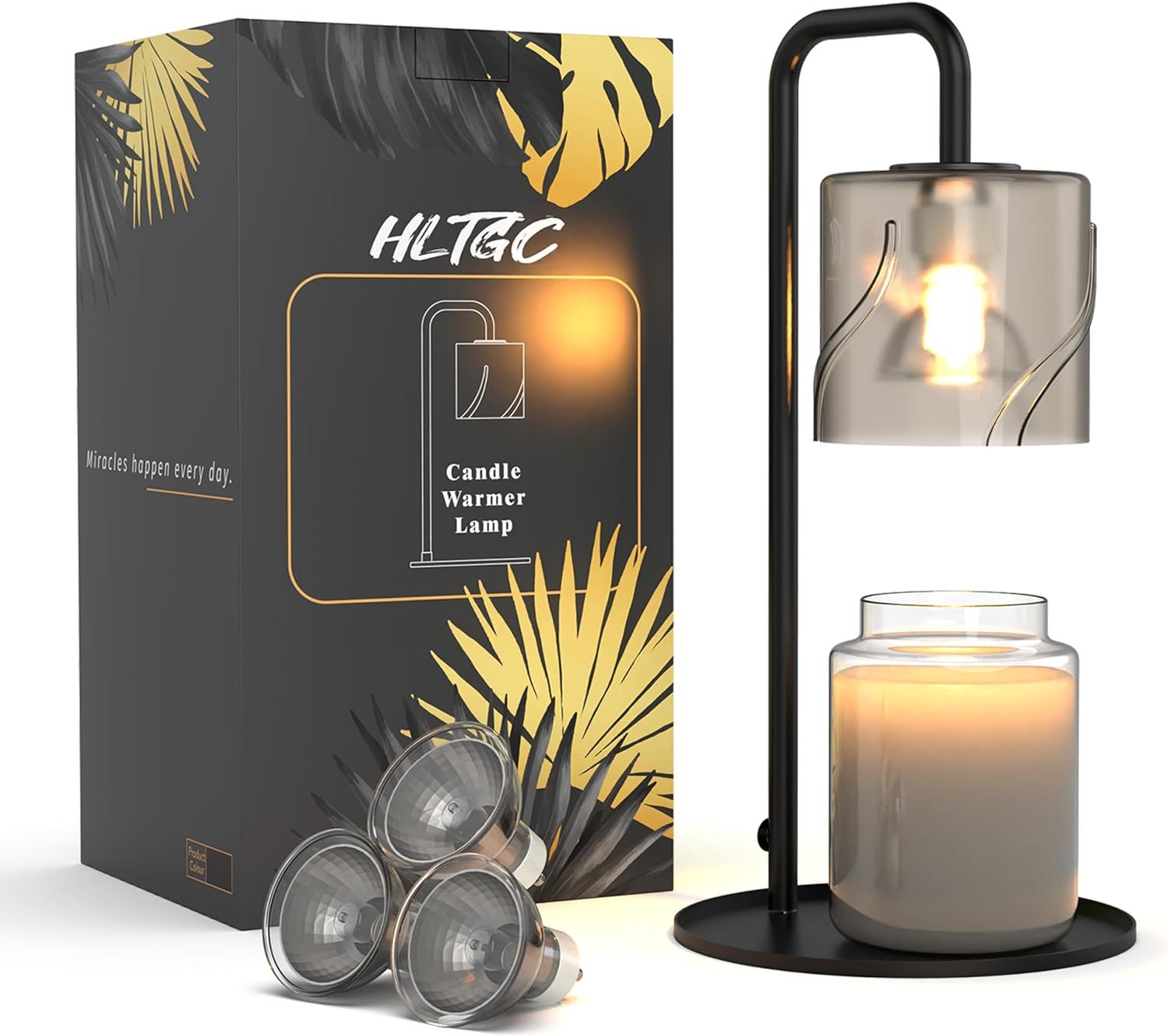 HLTGC Candle Warmer Lamp, with 3 Bulbs,Timer & Dimmer,Compatible with Large Yankee Candle Jars,fo... | Amazon (US)