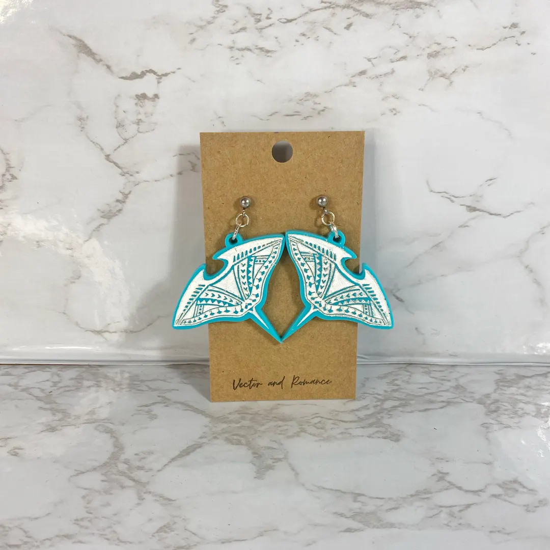 Stingray Grandma - Moana - Inspired Uv/blacklight Glow Acrylic Earrings - Etsy | Etsy (US)