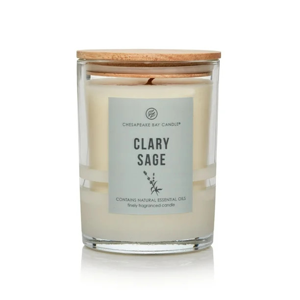 Chesapeake Bay Candle Minimalist Collection Clary Sage - 8oz Half-Frosted Jar Candle - Walmart.co... | Walmart (US)