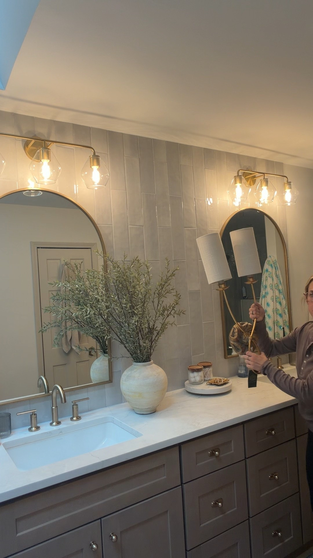 Official vote: Keep or Return 🤔

I bought this sconce light fixture for my master bathroom, but I can’t decide if it’s giving grandma?? Help me decide! 

Master Bathroom | Lighting | Sconce Light | Bathroom Decor | Bathroom Tile | Light Fixture

#LTKHome