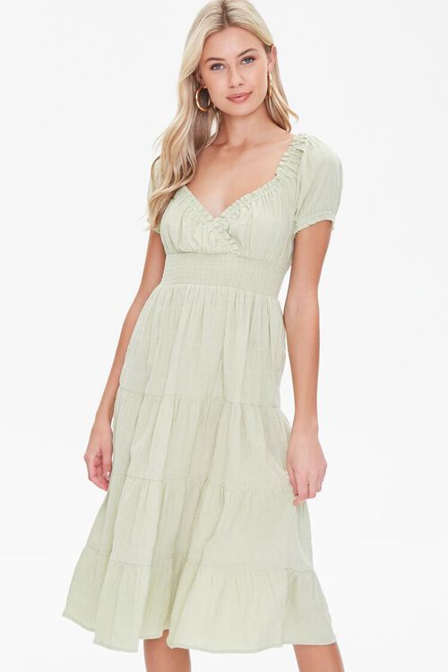 Tiered Ruffle-Trim Dress | Forever 21 (US)