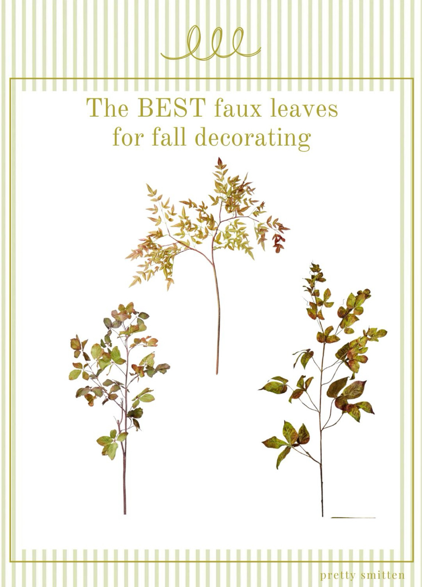 The best faux fall leaves for fall decor - great in a large vase (3-5 stems) - fall coffee table - fall kitchen island - fall home decor 