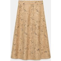 Zara - Faux Suede Cutwork Skirt - Mid-Camel - L - Woman | Zara US