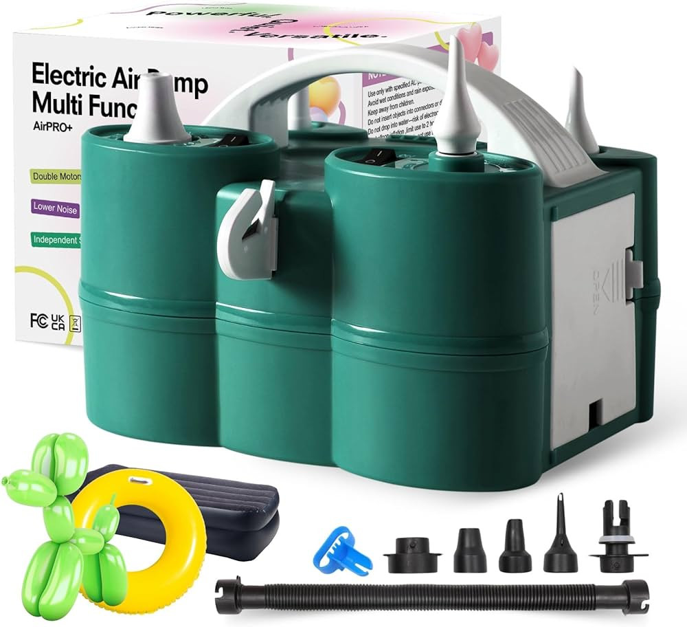 GreatWhip Balloon Pump Electric 3-in-1 Portable Air Pump for All Balloons & Inflatables, Quick-Fi... | Amazon (US)