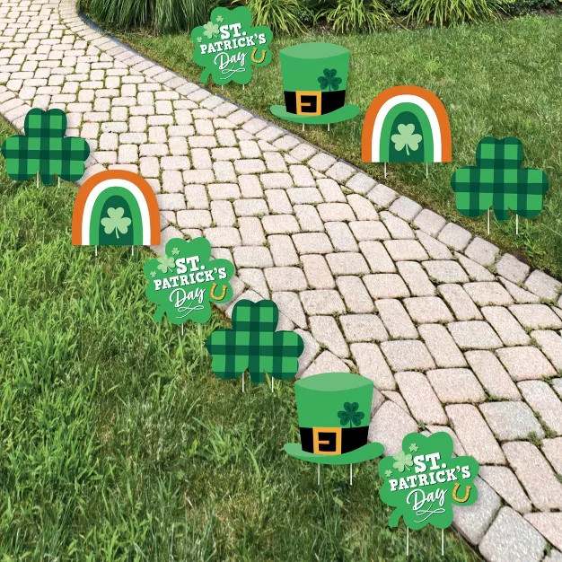 Big Dot of Happiness Shamrock St. Patrick’s Day - Hat, Rainbow Lawn Decorations - Outdoor Saint... | Target