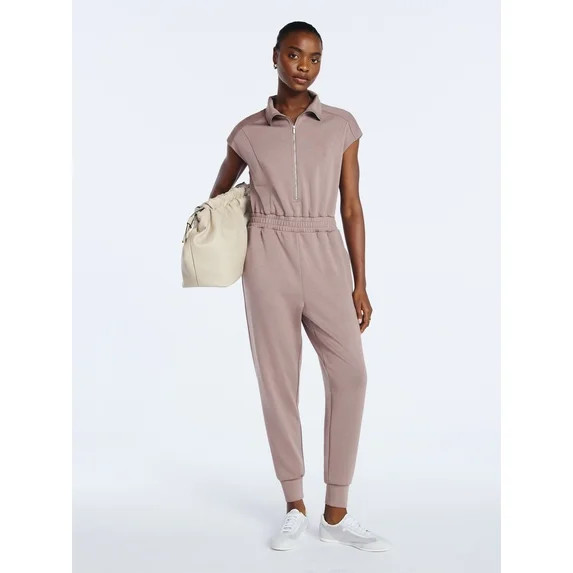 Scoop Women's and Women's Plus New Scubaknit Jumpsuit, Sizes XS-4X | Walmart (US)