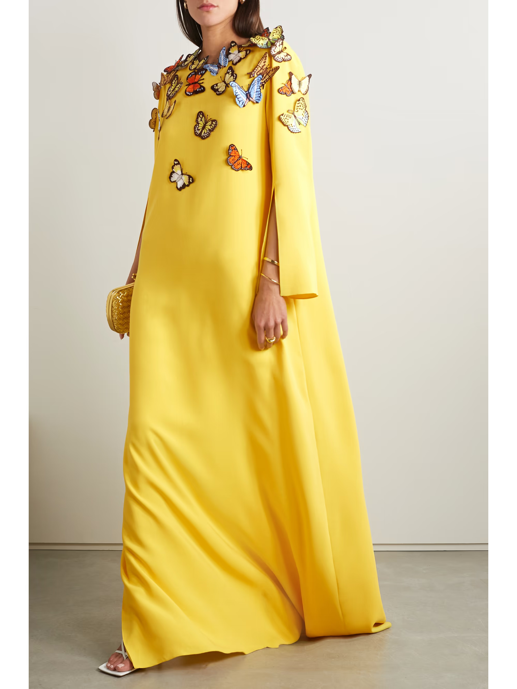 Appliquéd silk-blend crepe gown | NET-A-PORTER (US)