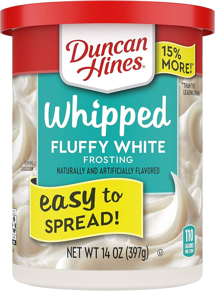 Duncan Hines Whipped White Frosting, 8-14 OZ Cans | Amazon (US)