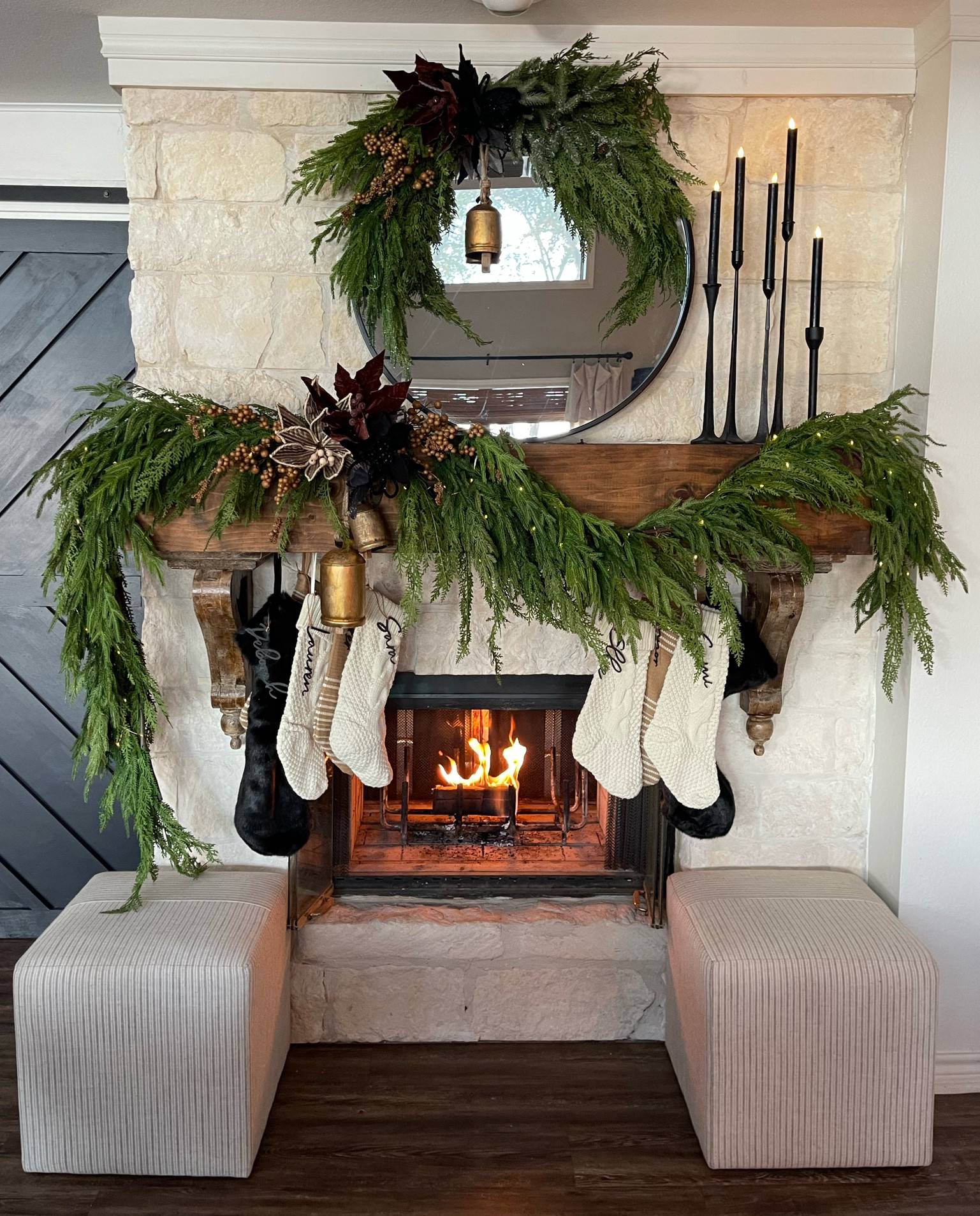 Christmas mantel inspiration Christmas garland , Christmas decor. Christmas accents 

#LTKHoliday #LTKSeasonal #LTKhome