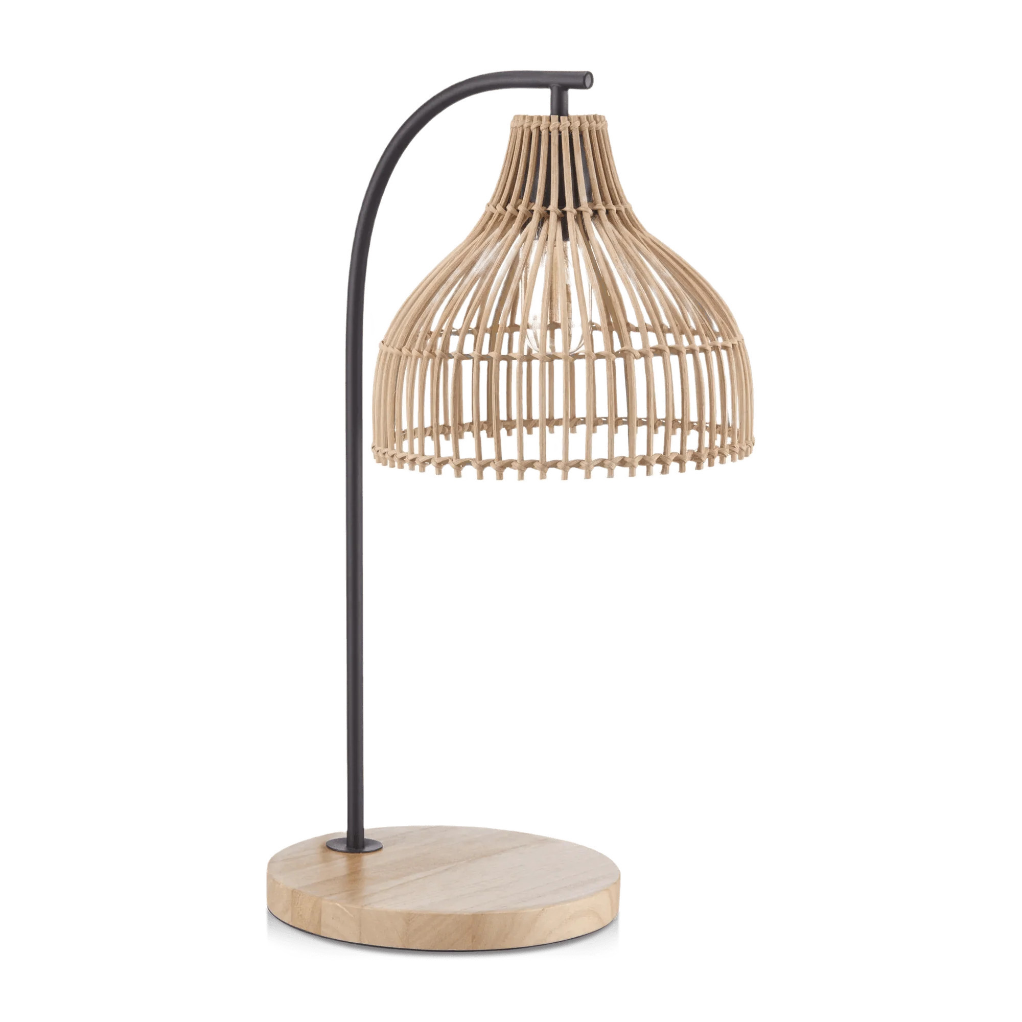 Rattan and Natural Wood Table Lamp Bouclair | Bouclair