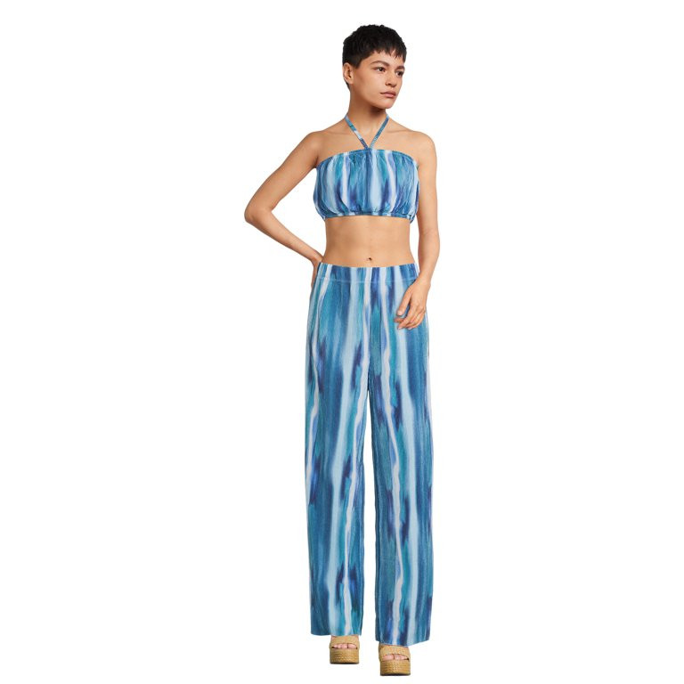 No Boundaries Tube Top and Pants Set, 2 Piece, Women’s and Women’s Plus | Walmart (US)