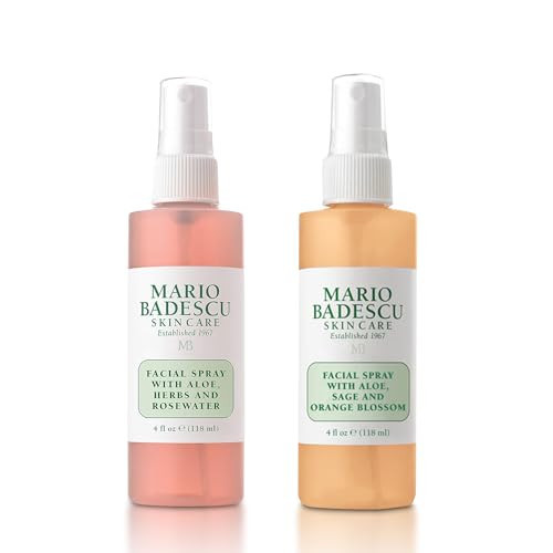 Mario Badescu Rose Water + Orange Facial Spray Bundle | Hydrating Rosewater Face Mist with Aloe & Herbs + Rejuvenating Sage & Orange Blossom | Clarifies & Uplifts Skin | For All Skin Types | Amazon (US)