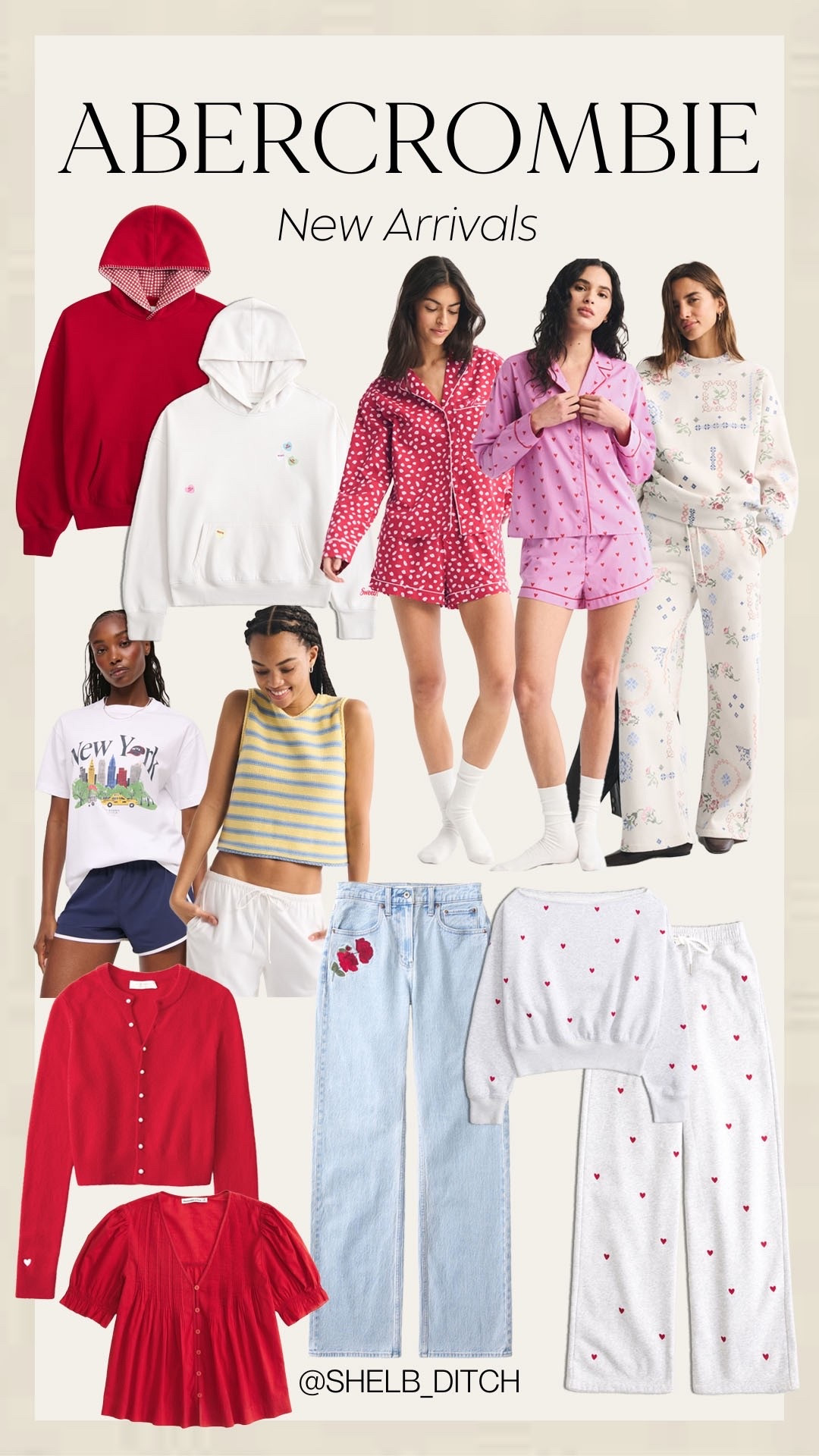 Abercrombie new arrivals. Abercrombie fashion. Abercrombie Valentine’s Day drop. Valentine’s Day matching lounge set. Valentine’s Day pajamas. Red gingham hood sweatshirt. Candy heart sweatshirt. Embroidered denim. Abercrombie matching sweat set  

#LTKValentine #LTKootd #LTKSeasonal