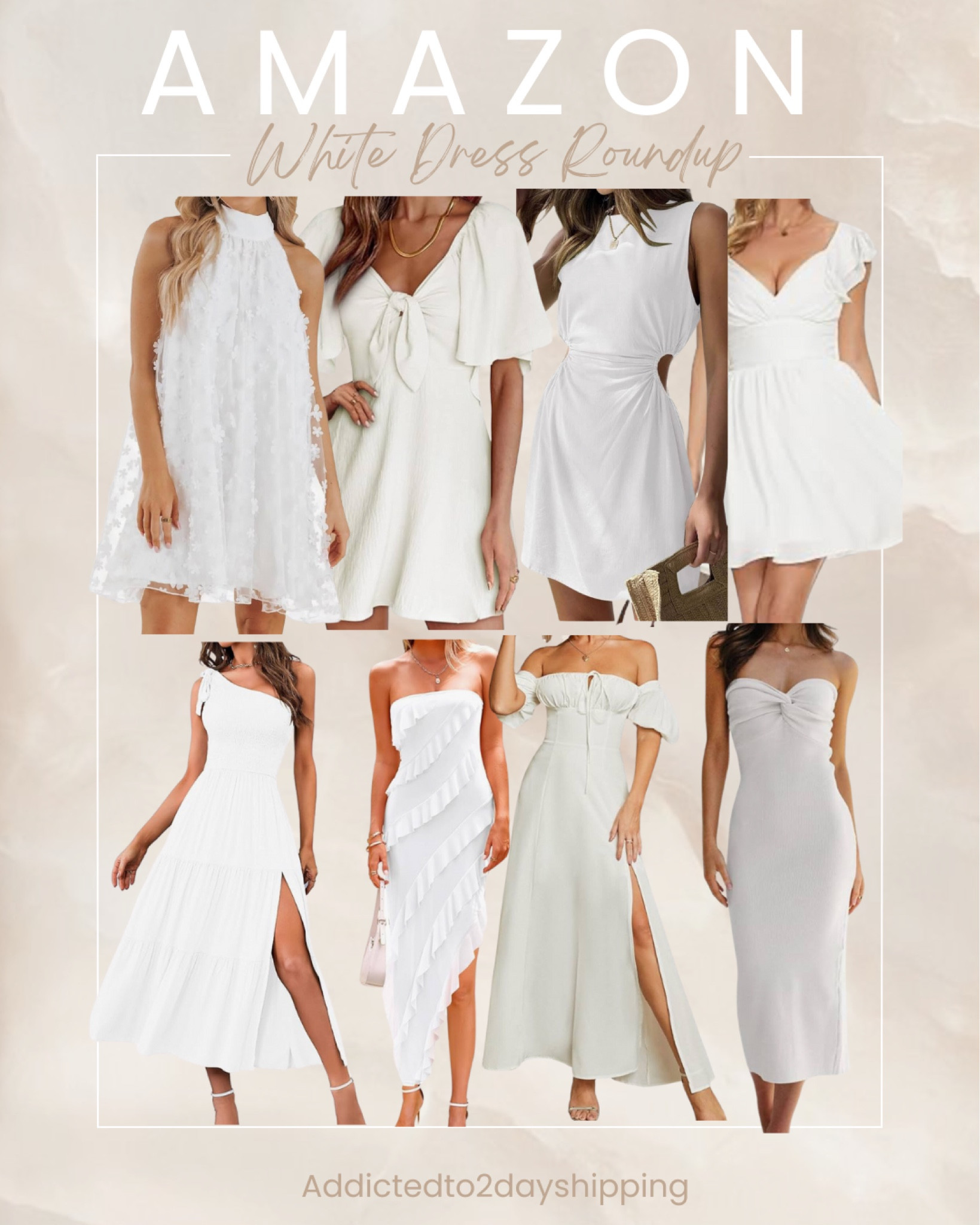 green emerald velvet dress Affordable Flowy White Dresses from Amazon