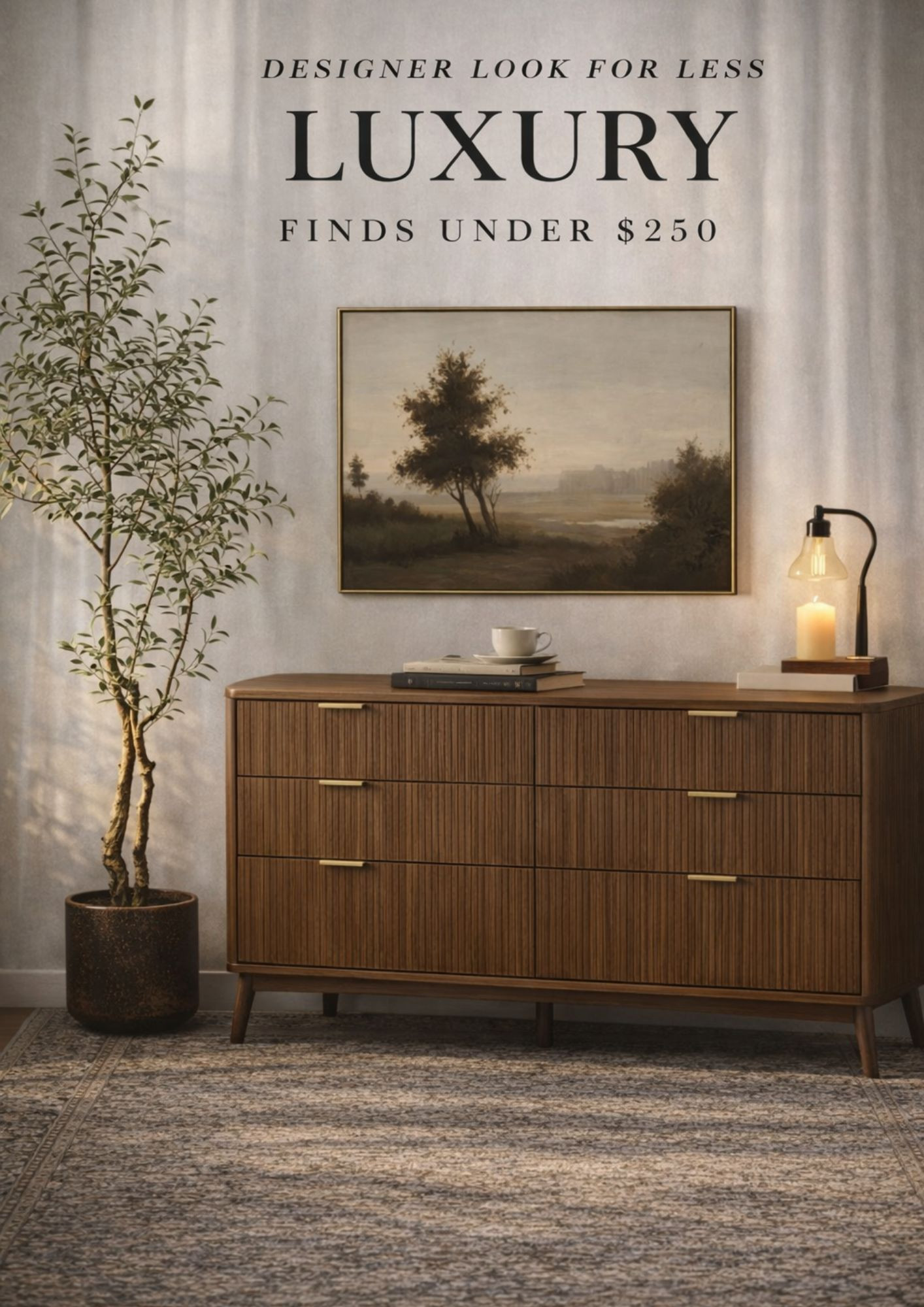 Designer look, without the designer price tag 🤍

Elevated, warm, and effortlessly timeless; these luxury-inspired finds bring that high-end feel home for under $250. 

Think rich wood tones, soft ambient lighting, and curated details that make your space feel styled (not staged).

If you’ve been craving that cozy, collected look… this is your sign ✨

Everything is linked to help you recreate this elevated neutral moment for less. 

 #LTKHome #AffordableLuxury #DesignerLookForLess #NeutralHome #CozyLiving #HomeInspo #WarmMinimalism #LTKFinds #InteriorStyle #TimelessDecor #LTKHome