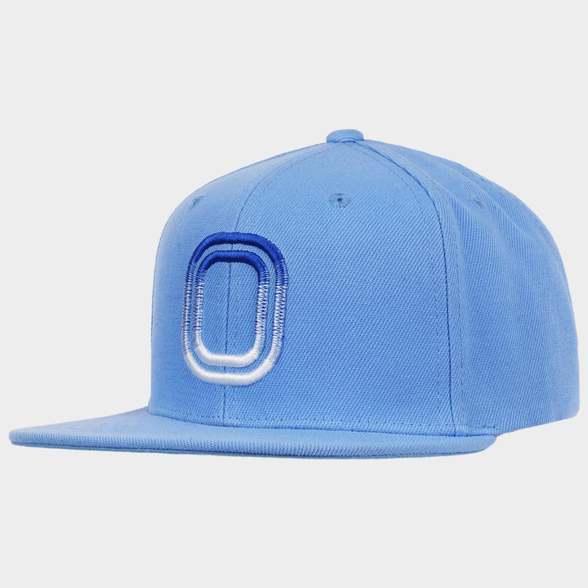 Overtime Adult Flat Brim Snapback 3D Ombre Embroidery Logo Baseball Hat - Blue | Target