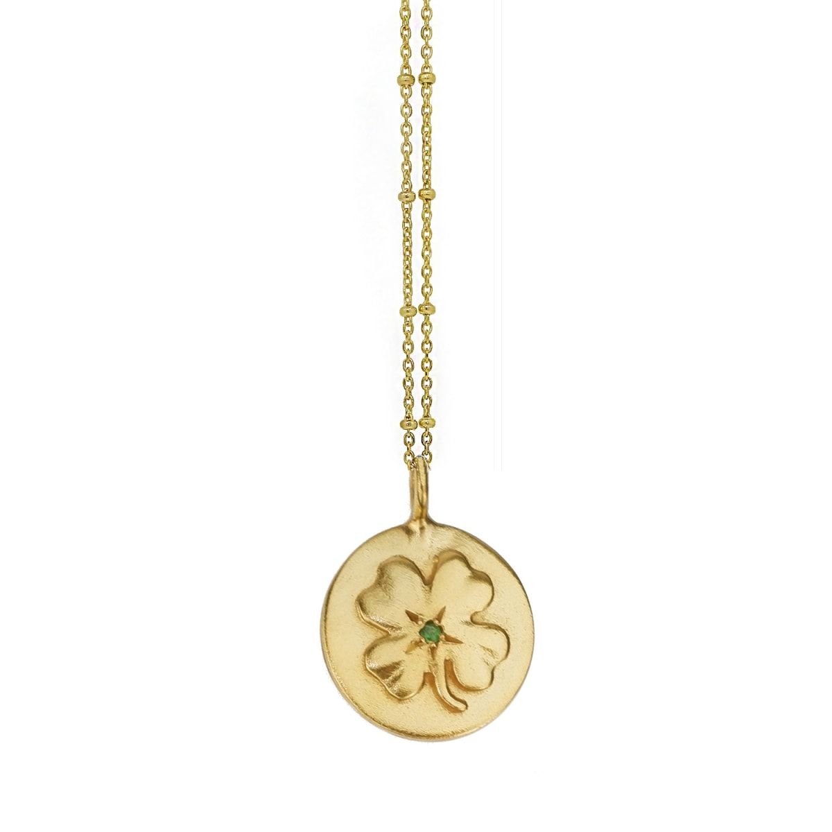 Four Leaf Clover Lucky Charm Necklace | Wolf & Badger (US)